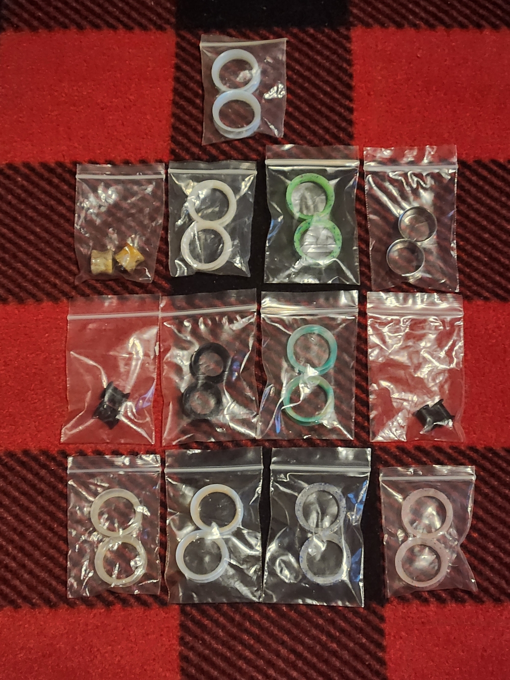 Lot Of 13 Pairs Various Sized Gauges/ Plugs For Earlobes